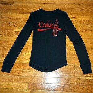 Large junior long sleeve Coke shirt